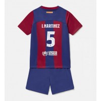 Barcelona Inigo Martinez #5 Hjemme Trøje Børn 2023-24 Kortærmet (+ Korte bukser)